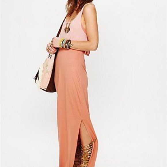two tone maxi dress